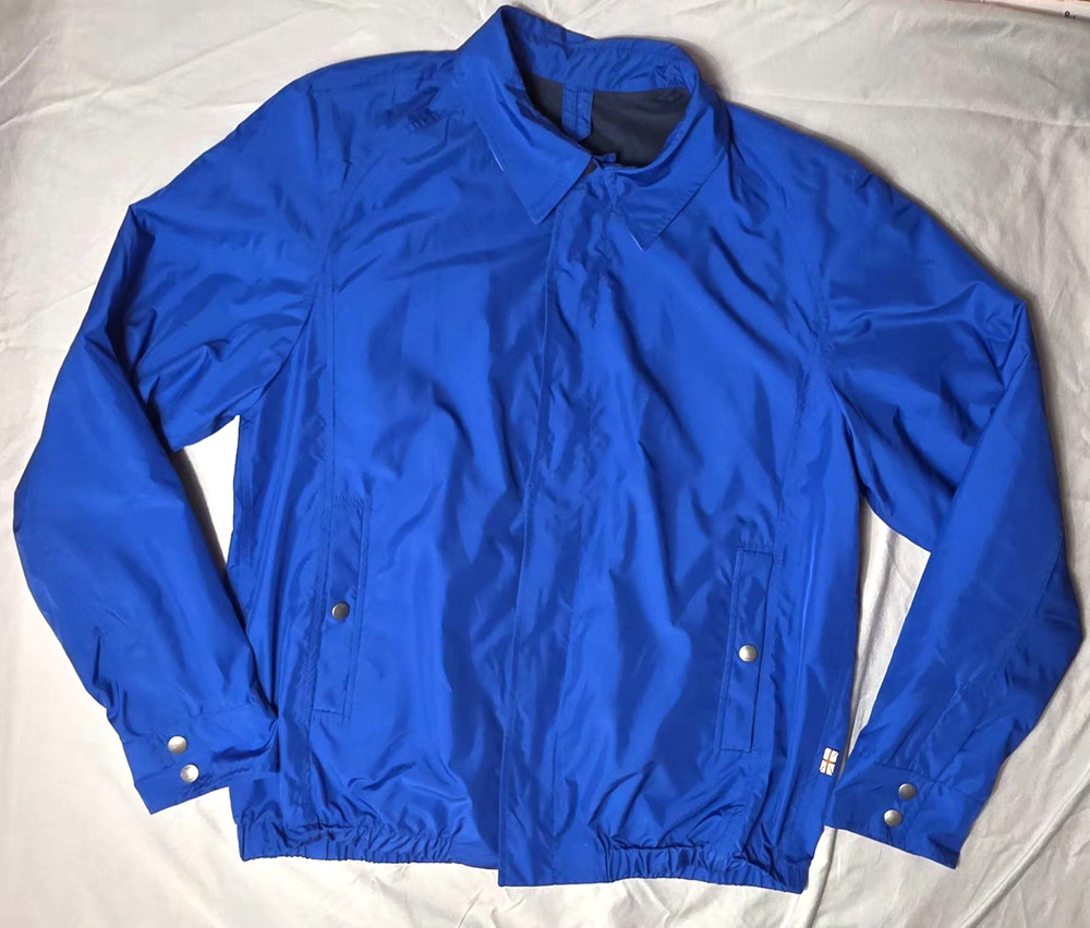 Daks London Men's Blue Harrington Jacket Size 54/44R Luxury Lightweight Bomber